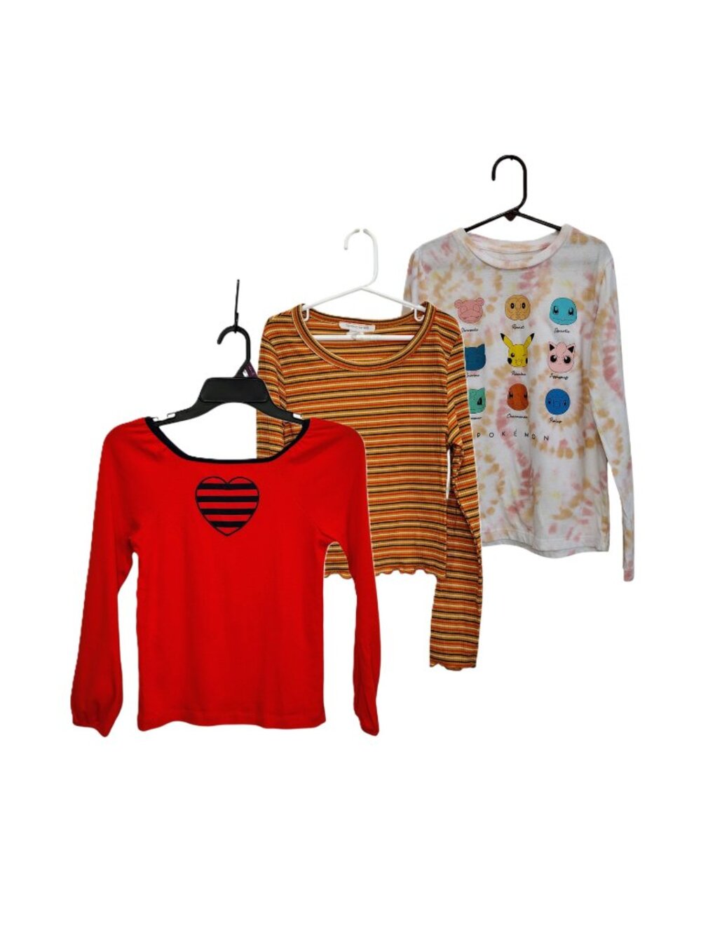 Girls Long Sleeve Tops Lot of 3 Sz 7-8 Gymboree Pokemon Casual Dressy Multicolor